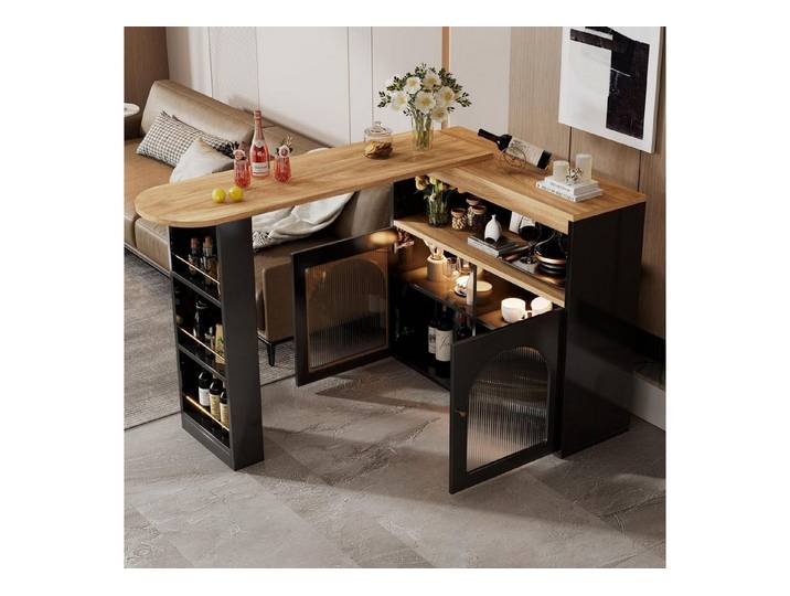 LuxusKollektion Klapptisch Esstisch Klappbar Stauraum Schublade Ablagen Schwarz 138x102cm (1-St)