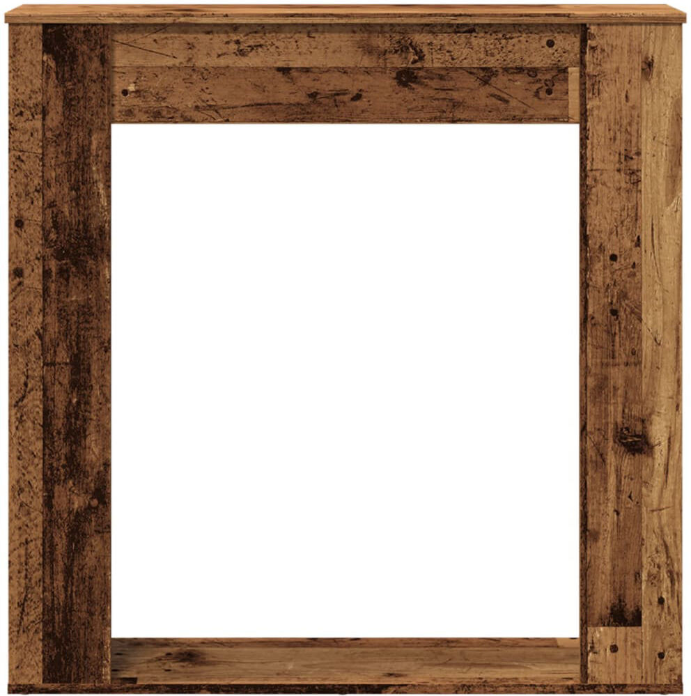17 Stories Fireplace Mantel Surround Old Wood 100cm H X 100cm W X 20cm D