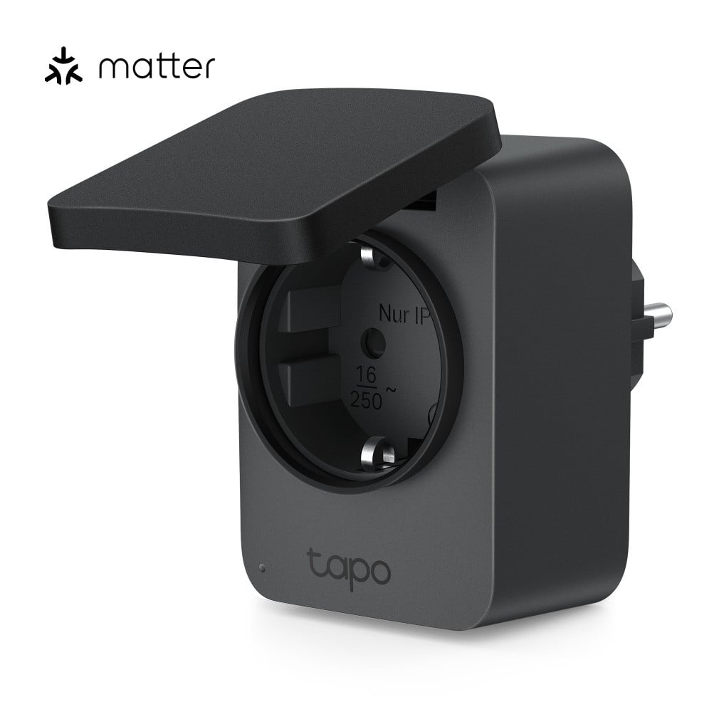 Tapo P410M Smart wifi-stekker voor buiten, Zwart