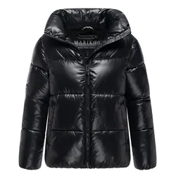 MARIKOO Damen Winter Steppjacke gesteppt Anorak Puffer Jacket Winterjacke hochschließender Kragen & Reißverschluss Hazalee