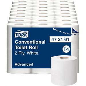 Tork Toilettenpapier Advanced, 472161, T4, 2-lagig, Tissue, 200 Blatt, 48 Rollen