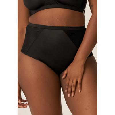Taillenslip NATURANA "Modern Minimizer", Damen, Gr. 44, 1 Stk., schwarz, Obermaterial: 80% Polyamid, 20% Elasthan, unifarben, körpernah, Unterhosen Taillenslip, hoch ausgeschnitten, elastisch, figurformend, eng, basic, bequem