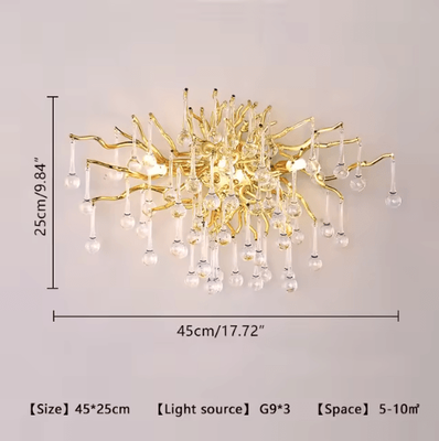 Inspire Picks Nordic Gold K9 Crystal Chandelier Modern Luxury LED Ceiling Light long 160cm gold Body warm White
