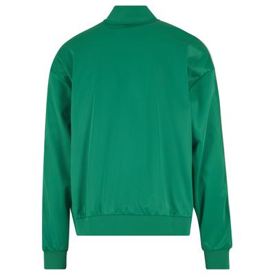 Umstandssweatshirt URBAN CLASSICS "Urban Classics Tennis Core Jacket", Damen, Gr. S, grün (froggrün), 100% Polyester, V-Ausschnitt, Sweatshirts