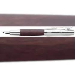 Faber Castell Füller e-motion Birnb/Chr dunkelbraun Feder B