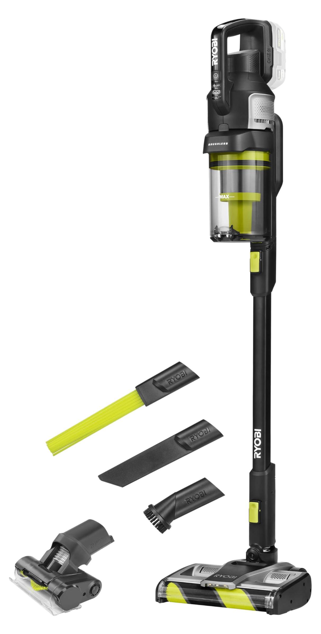 RYOBI 18 V ONE+ Brushless Akku-Staubsauger RASV18BL-0, 135 AW Saugleistung, Dual