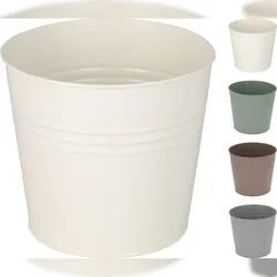 Mojawo 4 Stk. Blumentopf Pflanzgefäß Balkontopf Pflanztopf verzinkt Ø13xH12cm