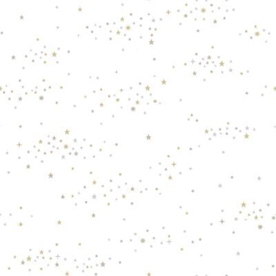 York Wallcoverings Starlight, Star Bright Silver & Gold Peel & Stick Wallpaper