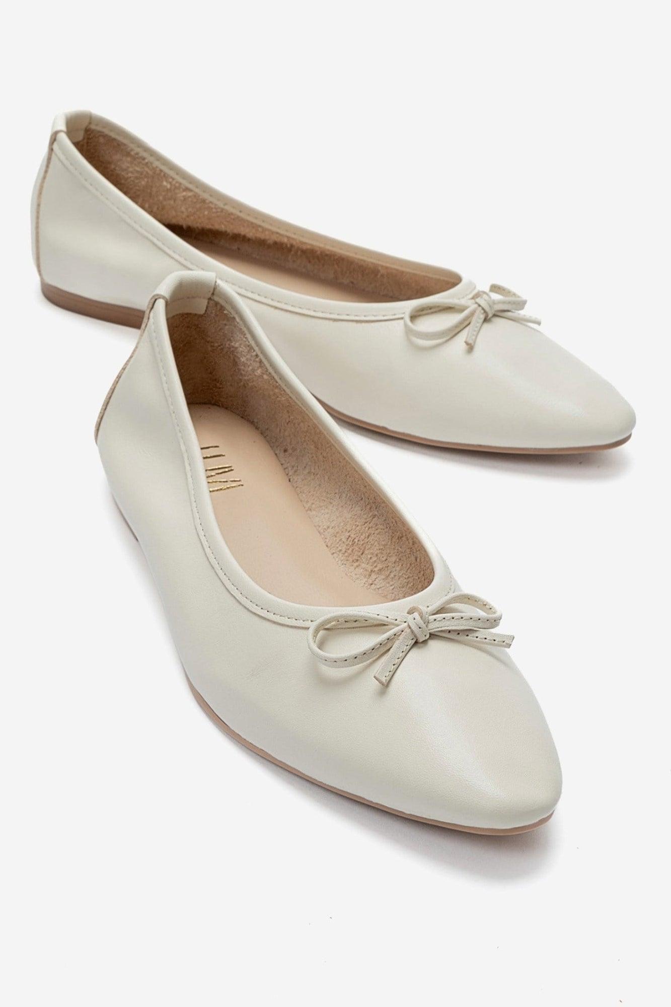 Umiel Leder Schleife Ballerina