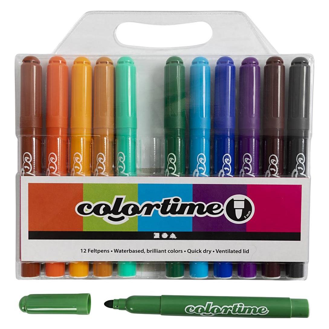 Creativ Company Colortime - Filzschreiber 5 mm - 12 Stck. (12x) (37348)