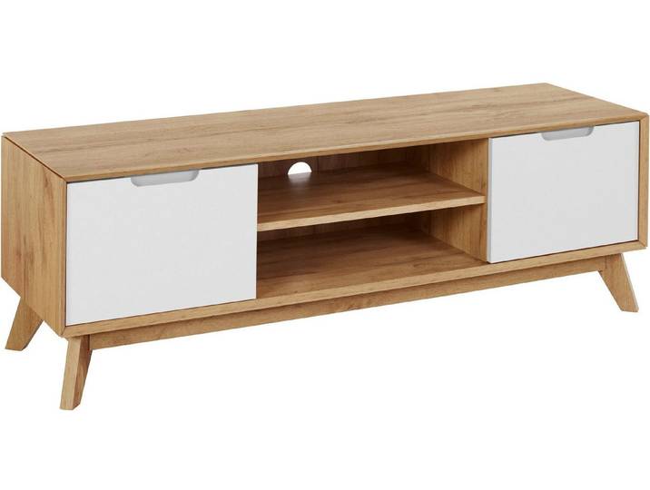freiraum Lowboard Essen, in Weiß/Natur Spanplatte/MDF - 135x45x40cm (BxHxT)