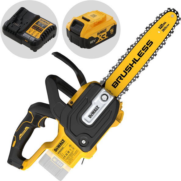DeWalt DCMCS565P1-QW - Elettrosega da potatura - 18V 5Ah - Lama da 30cm
