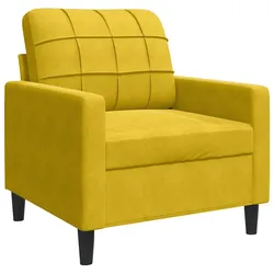 vidaXL Sessel Gelb 60 cm Samt