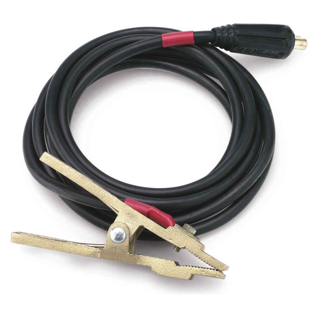 Schweisskraft Massekabel rot, 3 m mit Bajonettverschluss und Masseklemme (1235024KR)