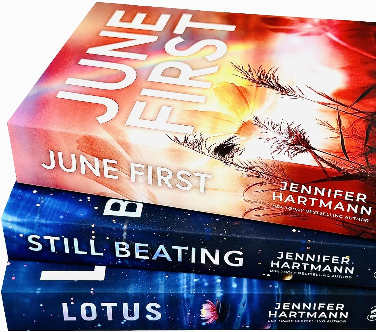 Bloom Books Jennifer Hartmann 3 Books Collection Set - Still Beating, Lotus & June First - Adult Contemporary Romance Paperback Box Set