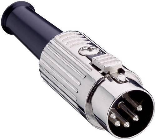 Lumberg 0137 04 DIN-Rundsteckverbinder Stecker, gerade Polzahl: 4 Silber 1St.