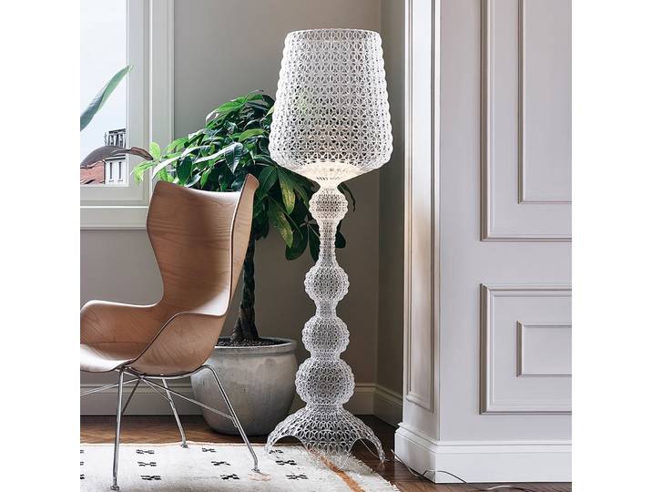 Kabuki Stehleuchte Kristall - Kartell - Wohnzimmer - Design - Kunststoff - Mit Schirm