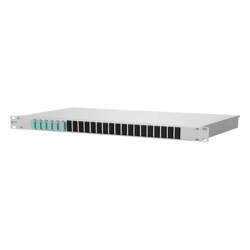 Metz Connect splissdoos 19-voudig met keramische aqua-aansluiting 6xSC-D OM3 150255BA06-E