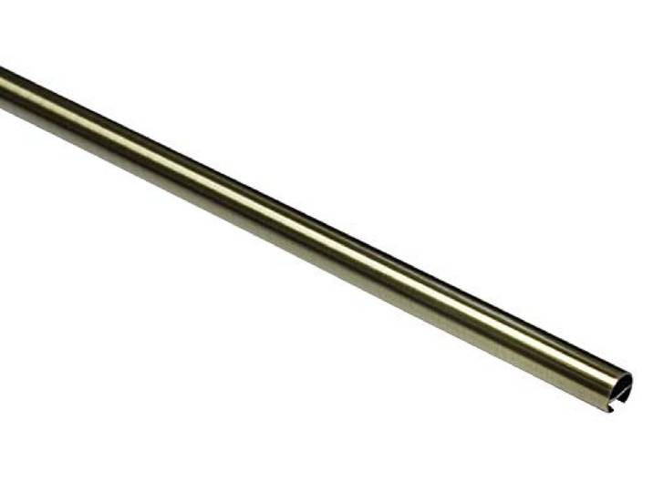 Gardinia Gardinenstange mit Innenlauf I Ø 16 mm Messing-antik 120 cm, Messing Antik