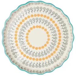 Quicheform 22cm - Floral orange