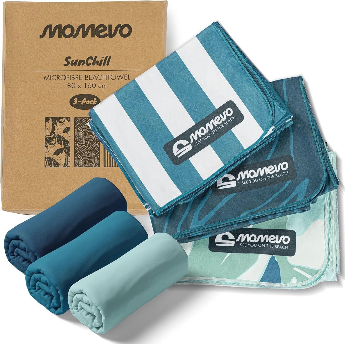 Compacte Sneldrogende Microvezel Handdoek Set voor Volwassenen