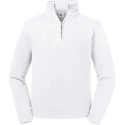 Russell Herren Sweater mit 1/4 Zip Sweatshirt R-270M-0 white S