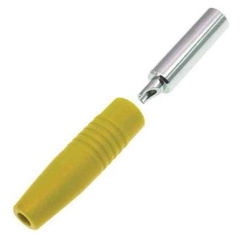 RS PRO 4 mm Bananenbuchse Gelb, Kontakt vernickelt, 30V / 24A, Lötanschluss (2080249)