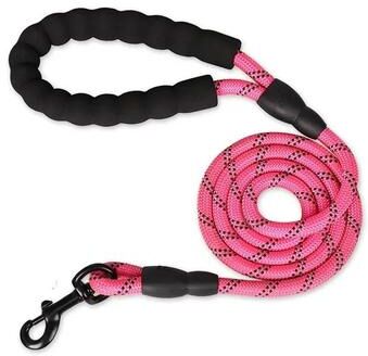 Inspired Living ComfortGrip Strong Dog Leash With Padded Soft Handle pink 1.2cm 3m