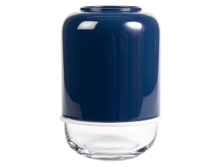 Muurla Vase ajustable Capsule 18-28cm Bleu foncé-transparent