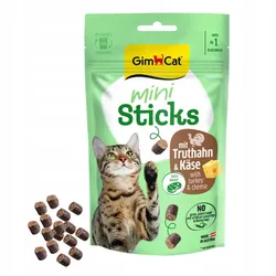 GimCat MiniSticks Pute und Käse Katzenleckerlis 50 g