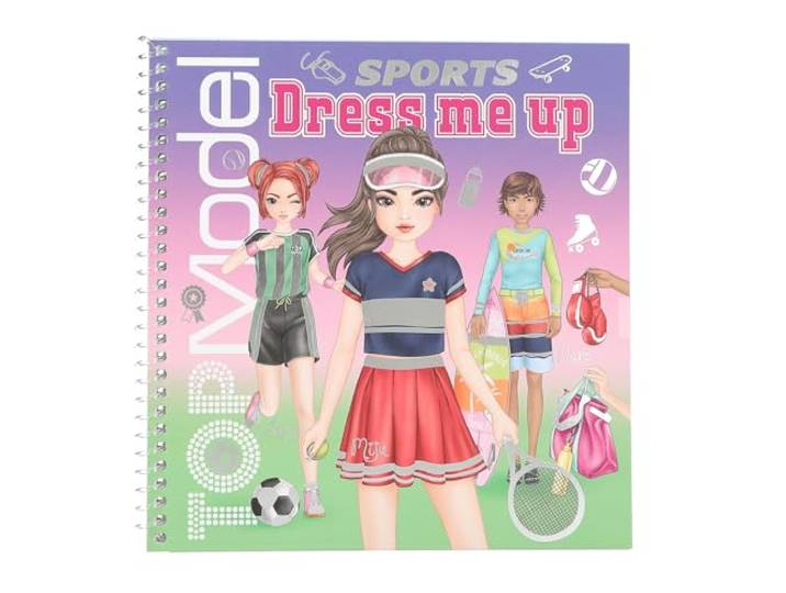 Depesche 13808 TOPModel Dress Me Up - Stickerboek Sport, met 24 pagina's sportieve modelmotieven om zelf te ontwerpen, incl. 11 stickervellen