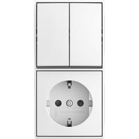 Busch-J. Kombination Wippschalter 2601/5/20 EAPBJ-524 weiß, Retail