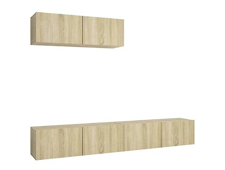 GKHPYURE TV-Möbel, 3-teilig, Sonoma-Eiche, 100 x 30 x 30 cm Mehrschichtiges Holz, HiFi-Schrank, Wandbefestigung, leicht zu reinigen