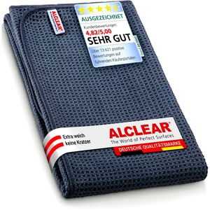 ALCLEAR Trockentuch Trockenwunder Maxi, 820901M, 80 x 55 cm, 390 g/m², grau, fusselfreie & saugstarke Mikrofaser