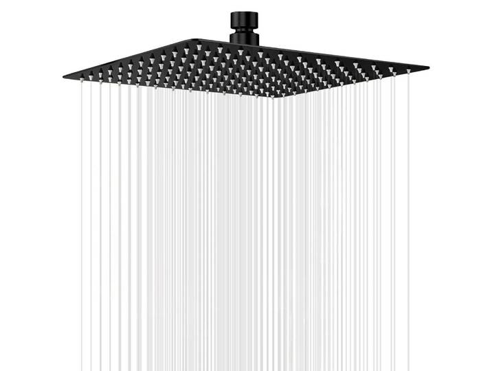 Regendusche Duschkopf 30cm Quadratisch Schwarz Edelstahl Anti-Kalk Hochdruck