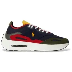 Polo Ralph Lauren für Herren. 809P17878001 Bunte Boerum-Sneaker (45), Leder, Wohnung, Schnürsenkel, Lässig, Mehrfarbig