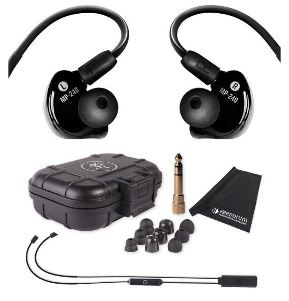 Mackie In-Ear Kopfhörer MP-240 mit Bluetooth-Adapter und Tuch