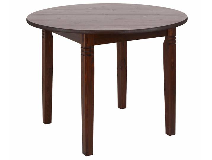 Esstisch GOODPRODUCT Danuta, Tisch, Speisetisch , braun (dunkelbraun), B:90cm H:75cm T:90cm, Tische, Esstisch, aus massiver Kiefer, runde Ausführung