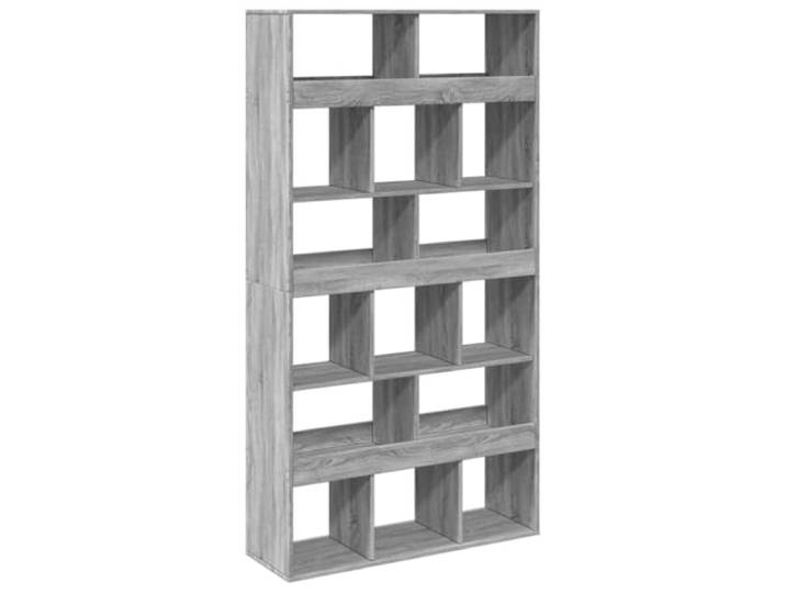 fsahslih Raumteiler Standregal Grau Sonoma 100x33x187,5 cm 15 geräumige Fächer schaffen Ordnung im Wohnzimmer oder Büro. Pflegeleichter Holzwerkstoff im eleganten Look.
