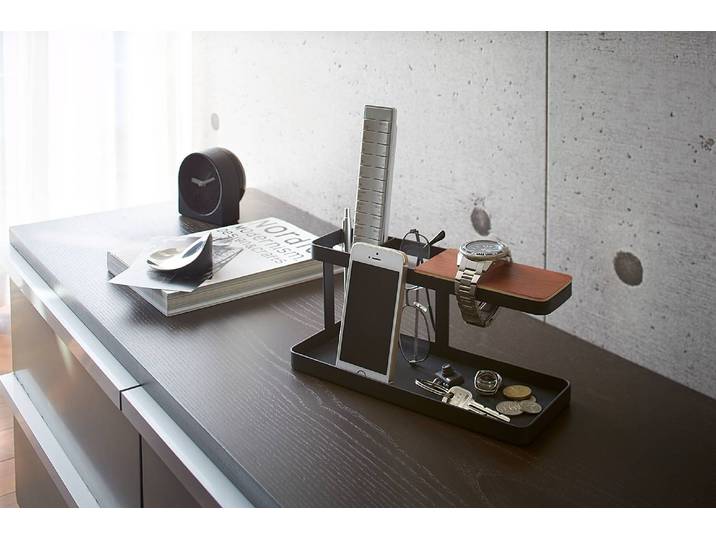 Organiseur d ebureau 25 x 11 x 10cm Noir/Noir