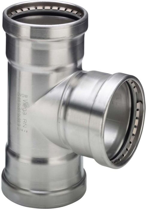 Viega Sanpress Inox XL-T-Stück 578022 64 x 64 x 64 mm, Stahl nichtrostend, SC-Contur