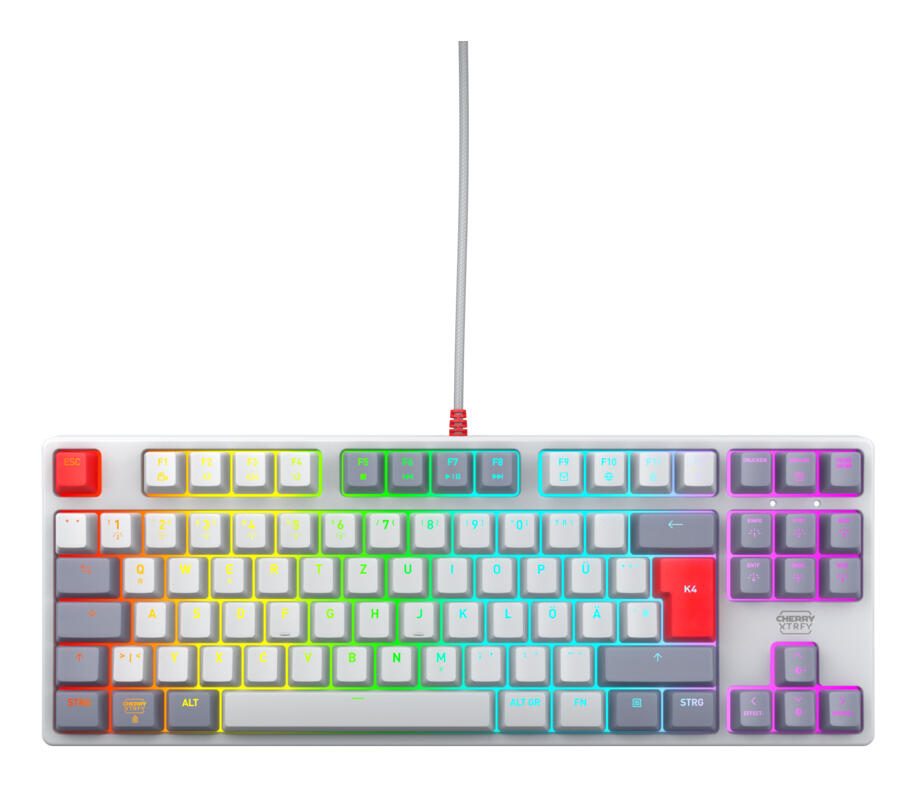 CHERRY XTRFY K4V2 TKL Gaming-Tastatur QWERTZ Deutsch - retro CX-K4V2-RGB-TKL-RETRO-R-GER