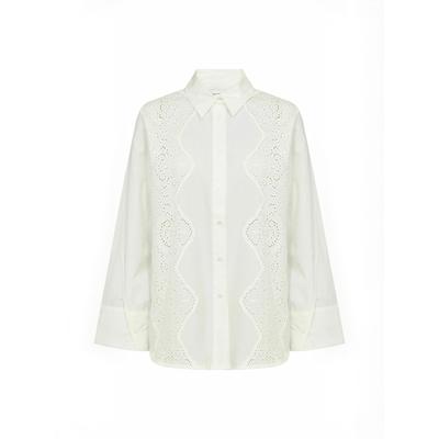 Hemdbluse LEVETE ROOM "Levete Room Shirt LR-ROSE", Damen, Gr. XS, weiß (1001, star weiß), Obermaterial: 100% Baumwolle, Blusen Hemdbluse