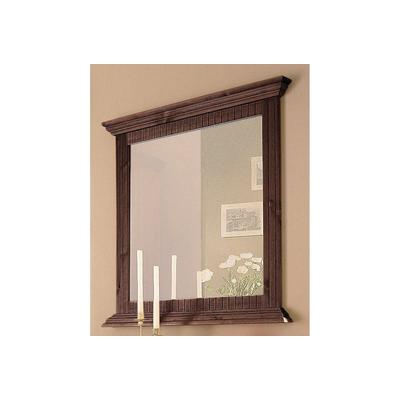 Spiegel OTTO HOME "Rustic, Garderobenspiegel, Landhausstil", braun (dunkelbraun), B:78cm H:80cm T:5cm, Glas, Spiegel, Rahmen in Kiefer massiv, Breite 78 cm, mit Zierfräsungen
