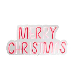 LED Neonschild Merry Christmas   , rot , Maße (cm): B: 17