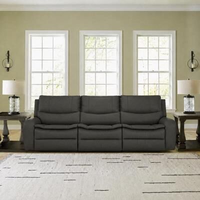 UR livingroom 3-Piece Oversized Faux Leather Power Reclining Living Room Set with Adjustable Headrest