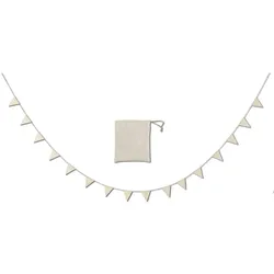 IB Laursen Beutel mit Flaggengirlande, 400 x 14 x 17 cm, natur