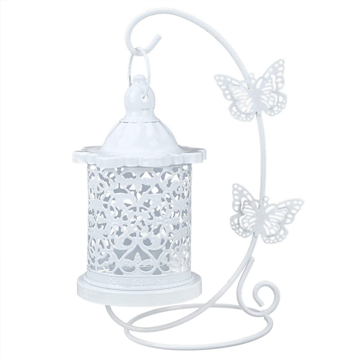 Dailygoods Dailygoody Decoratieve Vogelkooi Kaarshouder - Vintage Kandelaar - Wit