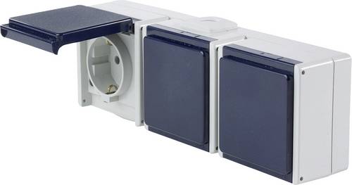 AS Schwabe 62464 Aufputz-Steckdose IP54 Grau