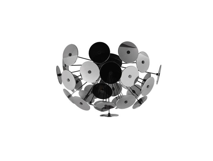 Trio Leuchten Deckenleuchte, Schwarz, Chromfarben, Metall, Glas, 30 cm, Lampen & Leuchten, Innenbeleuchtung, Deckenlampe, Deckenlampen